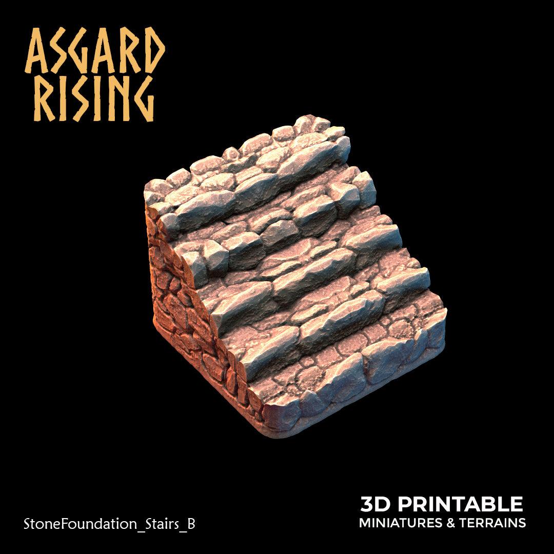 3D Printed Asgard Rising Stone Foundation 28 32 mm Wargaming DnD - 3D Printing Boss 