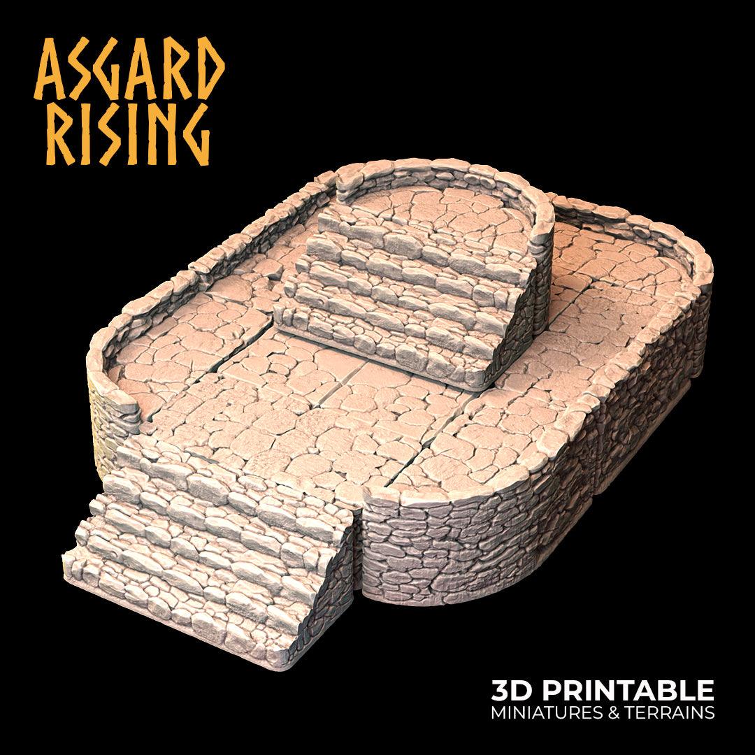 3D Printed Asgard Rising Stone Foundation 28 32 mm Wargaming DnD - 3D Printing Boss 