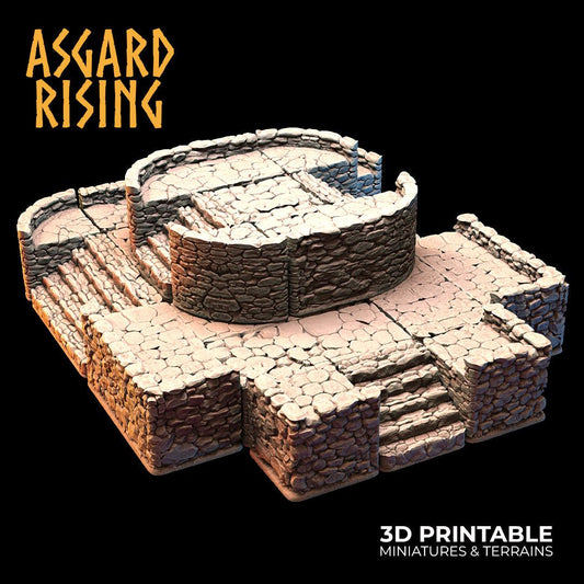 3D Printed Asgard Rising Stone Foundation 28 32 mm Wargaming DnD - 3D Printing Boss 