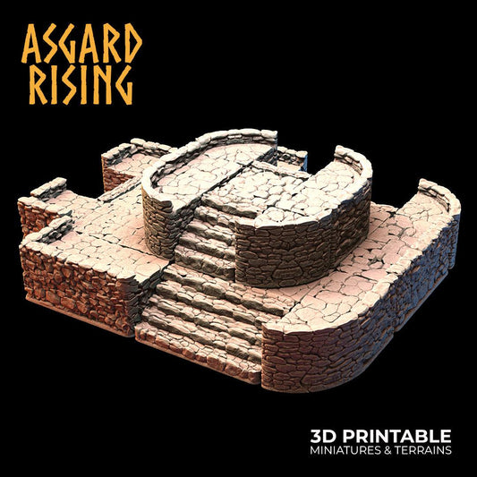 3D Printed Asgard Rising Stone Foundation 28 32 mm Wargaming DnD - 3D Printing Boss 