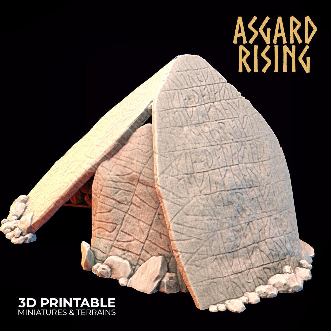 3D Printed Asgard Rising Tomb Entrance 28mm-32mm Ragnarok D&D - 3D Printing Boss 