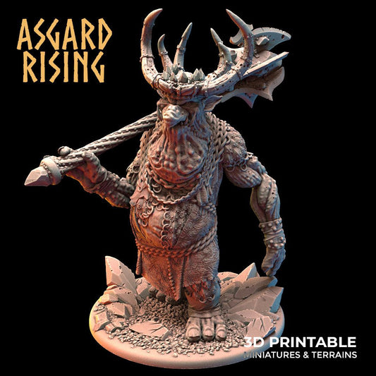 3D Printed Asgard Rising Trollfolk Mountain King | 32mm D&D - 3D Printing Boss 