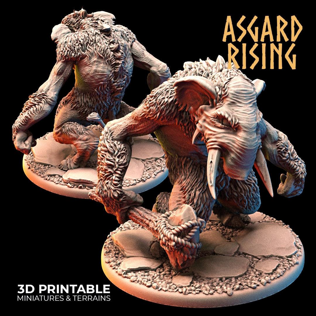 3D Printed Asgard Rising Tundra Trolls Set 28 32mm Ragnarok D&D - 3D Printing Boss 