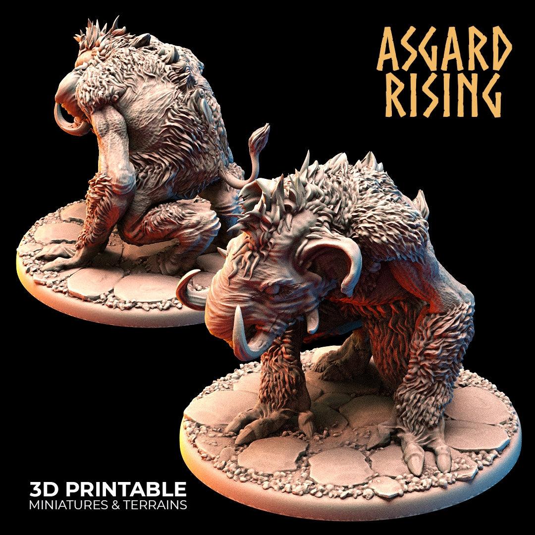 3D Printed Asgard Rising Tundra Trolls Set 28 32mm Ragnarok D&D - 3D Printing Boss 