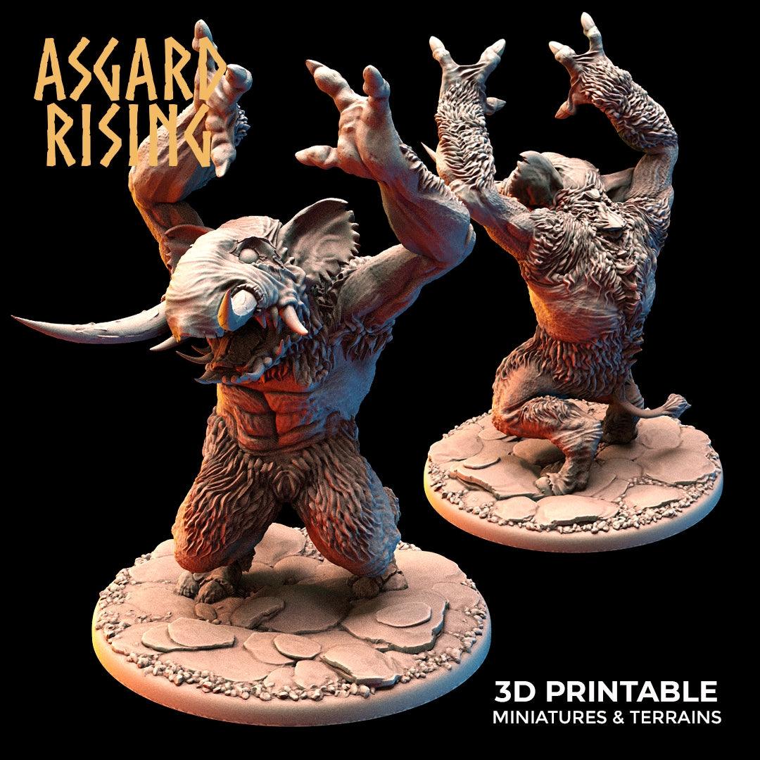3D Printed Asgard Rising Tundra Trolls Set 28 32mm Ragnarok D&D - 3D Printing Boss 