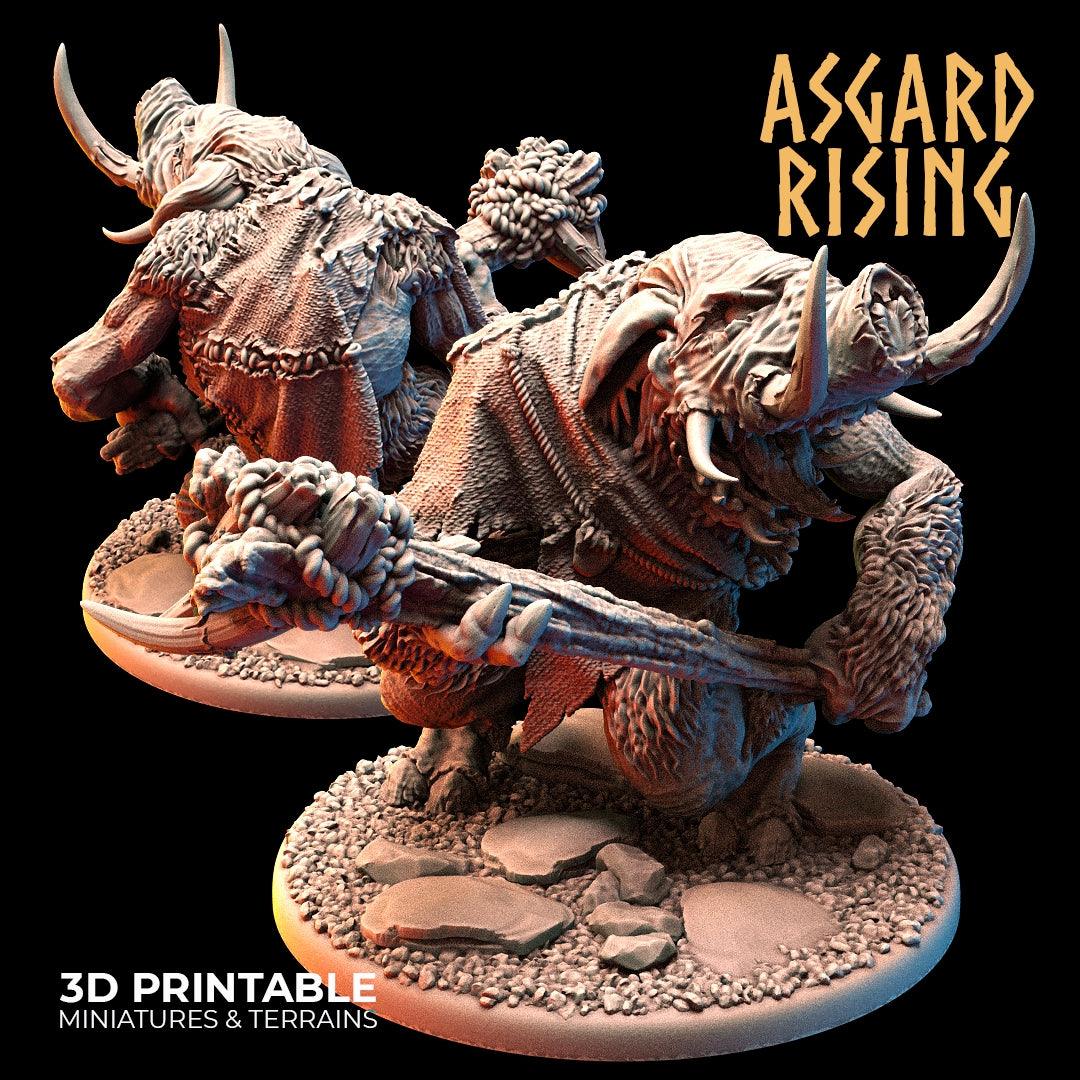 3D Printed Asgard Rising Tundra Trolls Set 28 32mm Ragnarok D&D - 3D Printing Boss 