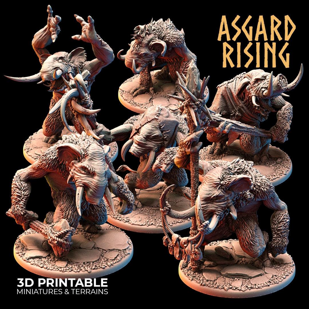 3D Printed Asgard Rising Tundra Trolls Set 28 32mm Ragnarok D&D - 3D Printing Boss 