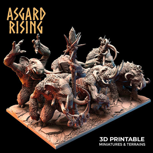 3D Printed Asgard Rising Tundra Trolls Set 28 32mm Ragnarok D&D - 3D Printing Boss 