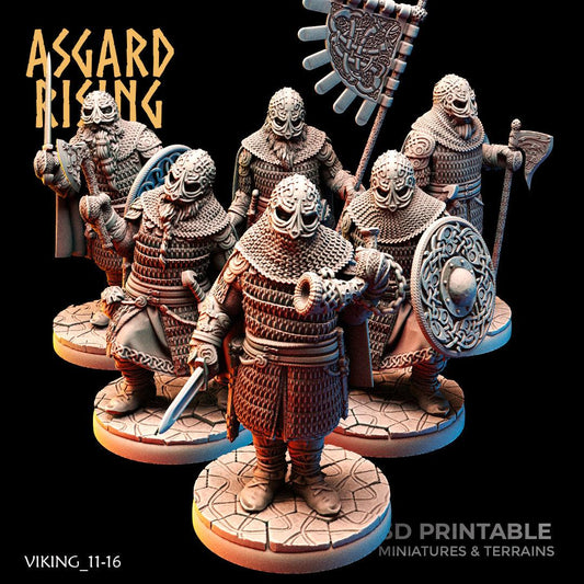 3D Printed Asgard Rising Viking Huscarls 28mm - 32mm - 3D Printing Boss 