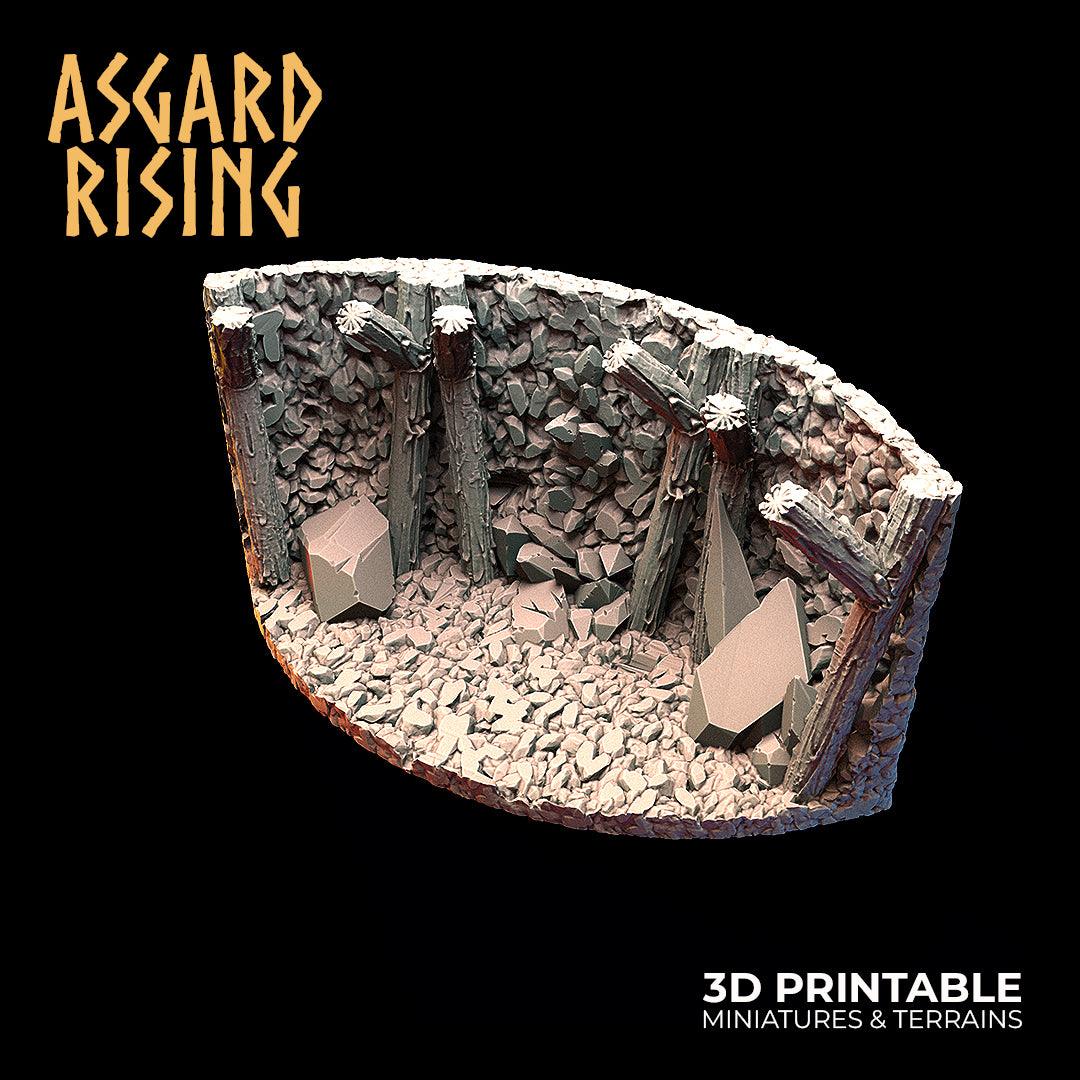 3D Printed Asgard Rising Viking Moutain Hideout Modular Set 28mm - 32mm - 3D Printing Boss 