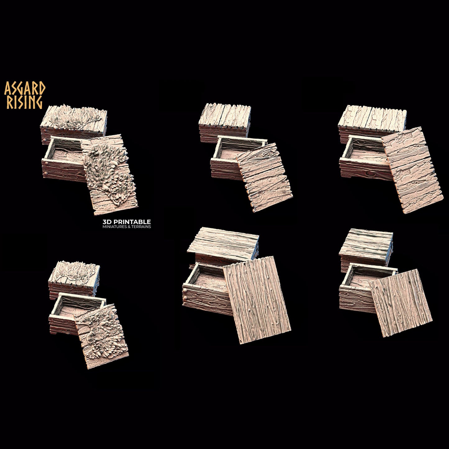 3D Printed Asgard Rising Viking Moutain Hideout Modular Set 28mm - 32mm - 3D Printing Boss 