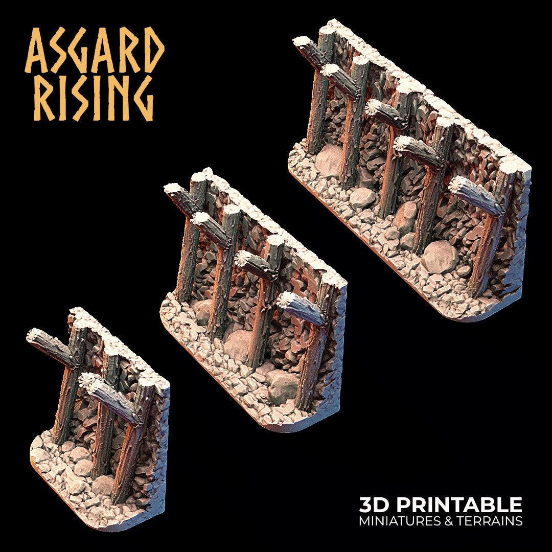 3D Printed Asgard Rising Viking Moutain Hideout Modular Set 28mm - 32mm - 3D Printing Boss 