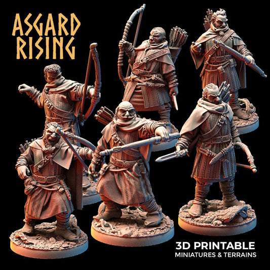 3D Printed Asgard Rising Viking Rangers 28 32 mm Wargaming DnD - 3D Printing Boss 