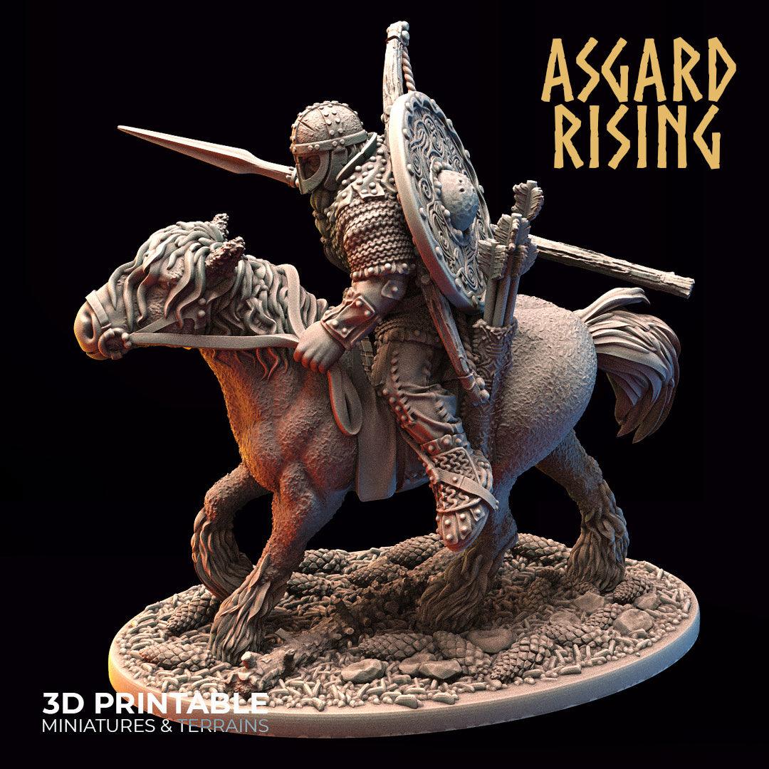 3D Printed Asgard Rising Viking Rider 28mm 32mm D&D - 3D Printing Boss 