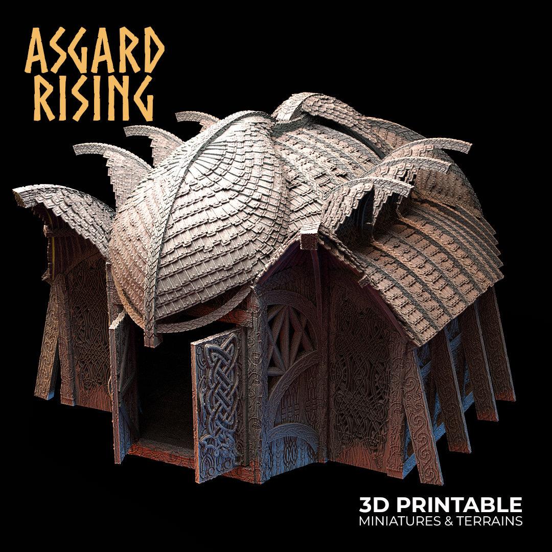 3D Printed Asgard Rising Viking Throne Room 28 32 mm Wargaming DnD - 3D Printing Boss 