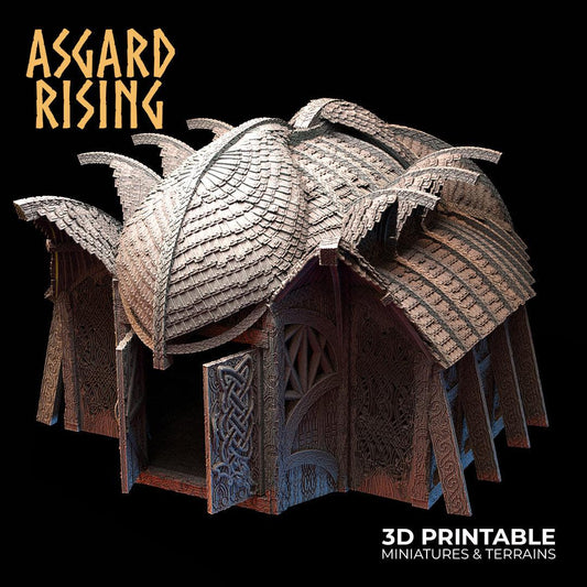 3D Printed Asgard Rising Viking Throne Room 28 32 mm Wargaming DnD - 3D Printing Boss 