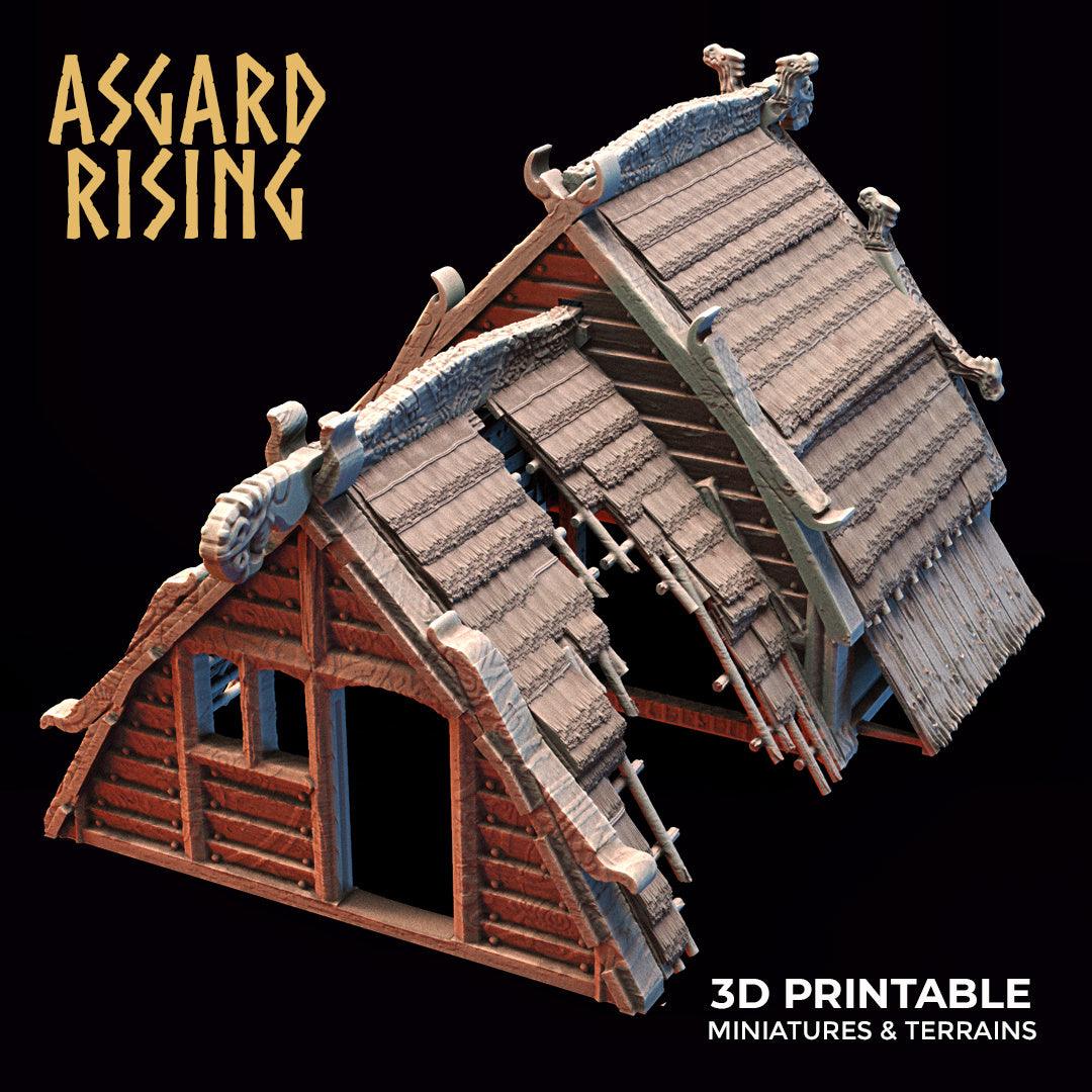 3D Printed Asgard Rising Viking Village Modular Set 28mm - 32mm Ragnarok D&D - 3D Printing Boss 