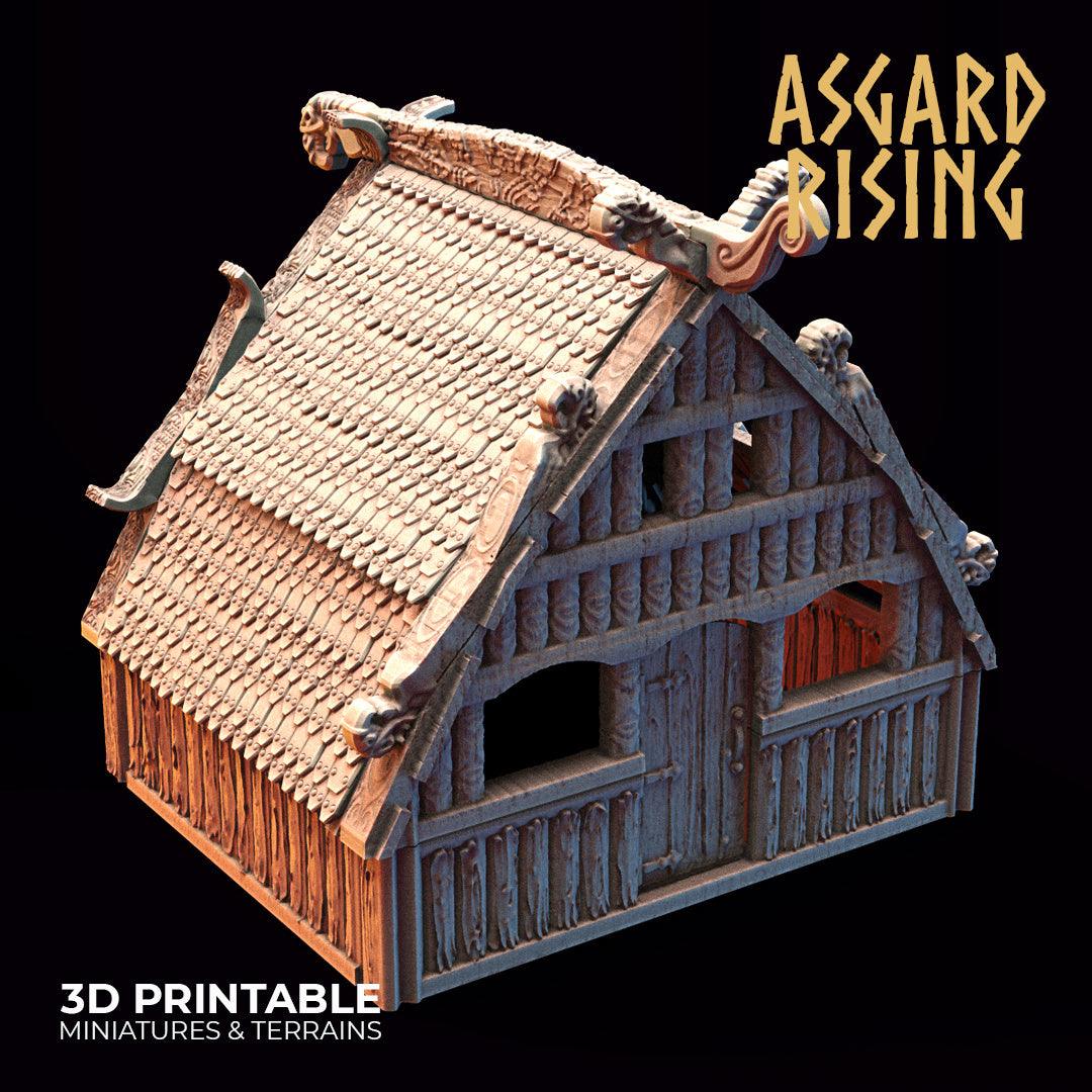 3D Printed Asgard Rising Viking Village Modular Set 28mm - 32mm Ragnarok D&D - 3D Printing Boss 