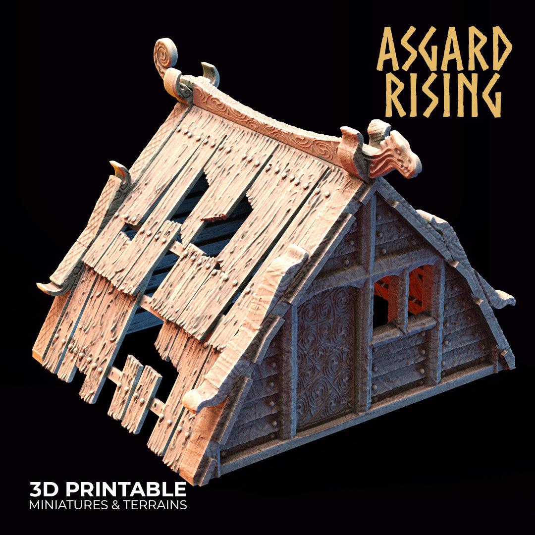 3D Printed Asgard Rising Viking Village Modular Set 28mm - 32mm Ragnarok D&D - 3D Printing Boss 