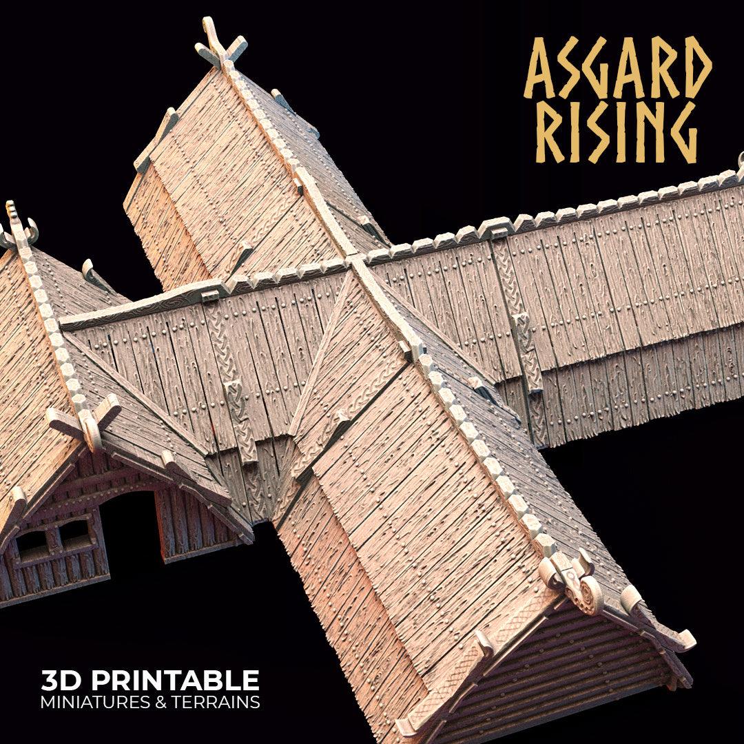 3D Printed Asgard Rising Viking Village Volume 2 Modular Set 28mm - 32mm Ragnarok D&D - 3D Printing Boss 