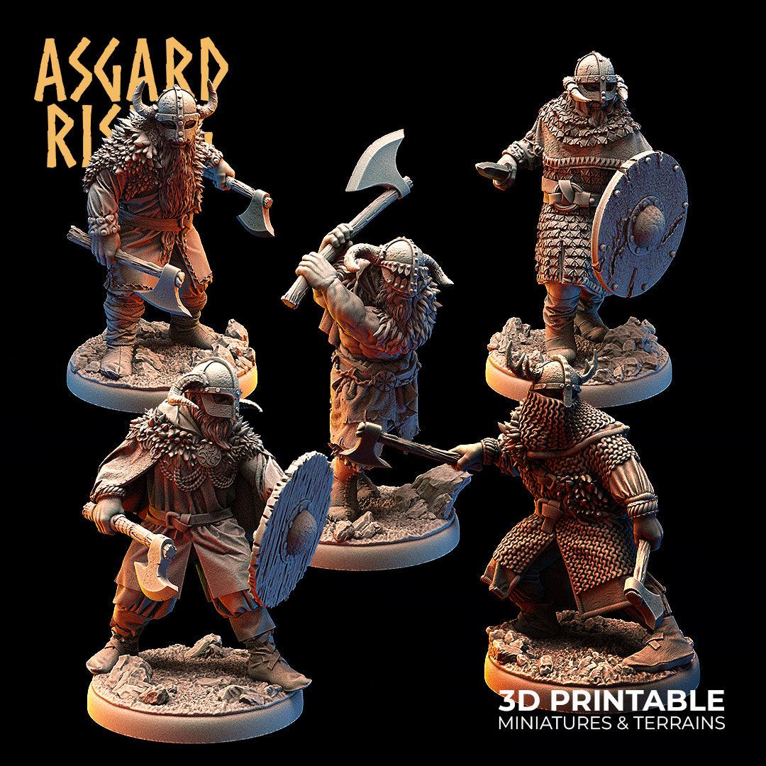 3D Printed Asgard Rising Vikings of the White Bear Clan Warriors 28mm - 32mm - 3D Printing Boss 