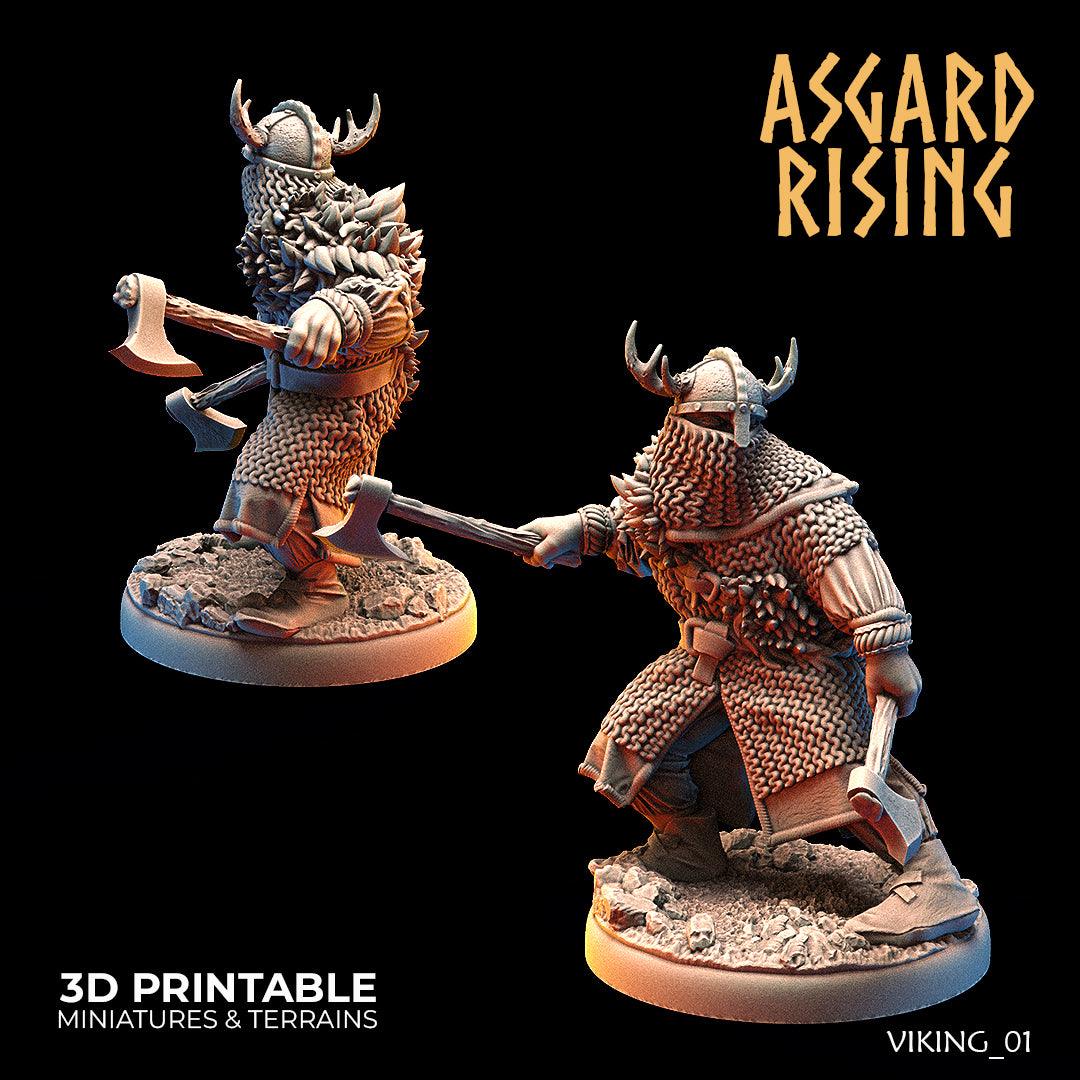 3D Printed Asgard Rising Vikings of the White Bear Clan Warriors 28mm - 32mm - 3D Printing Boss 