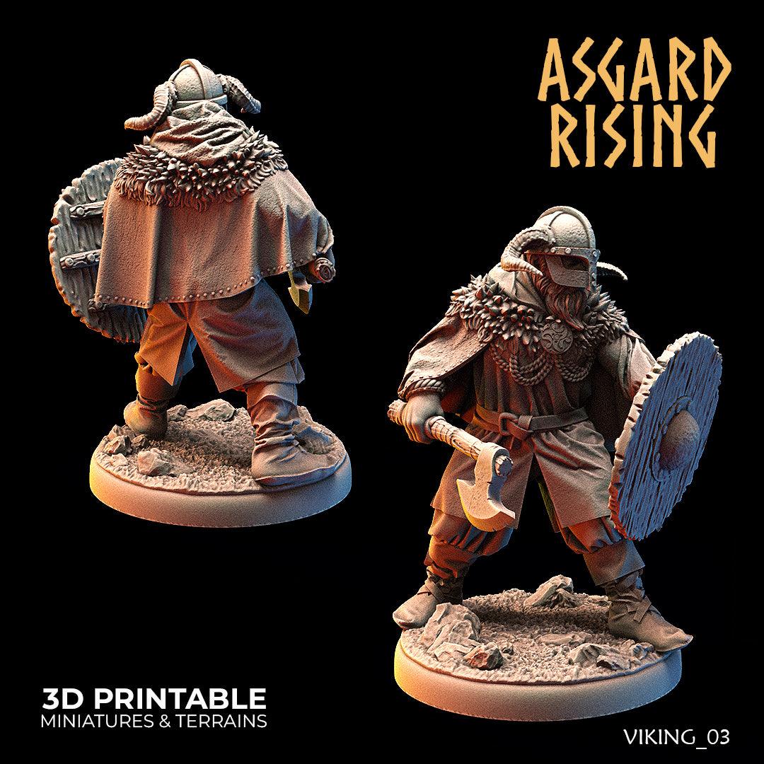 3D Printed Asgard Rising Vikings of the White Bear Clan Warriors 28mm - 32mm - 3D Printing Boss 