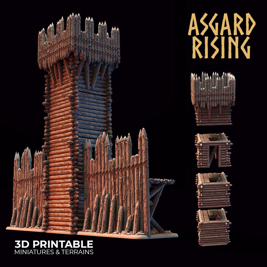 3D Printed Asgard Rising Watchtower 28mm - 32mm Ragnarok D&D - 3D Printing Boss 