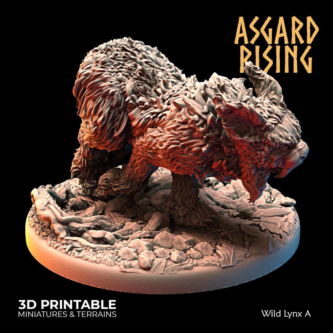 3D Printed Asgard Rising Wild Lynxes 28 32 mm Wargaming DnD - 3D Printing Boss 