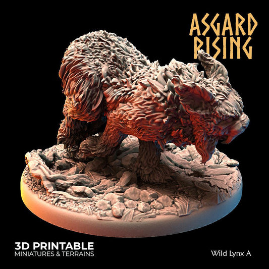 3D Printed Asgard Rising Wild Lynxes 28 32 mm Wargaming DnD - 3D Printing Boss 