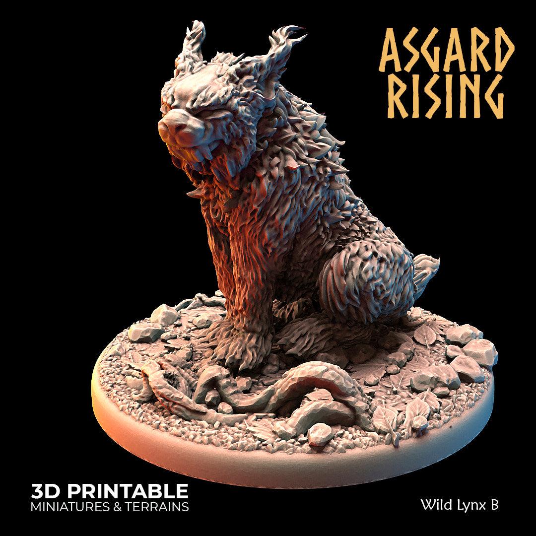 3D Printed Asgard Rising Wild Lynxes 28 32 mm Wargaming DnD - 3D Printing Boss 