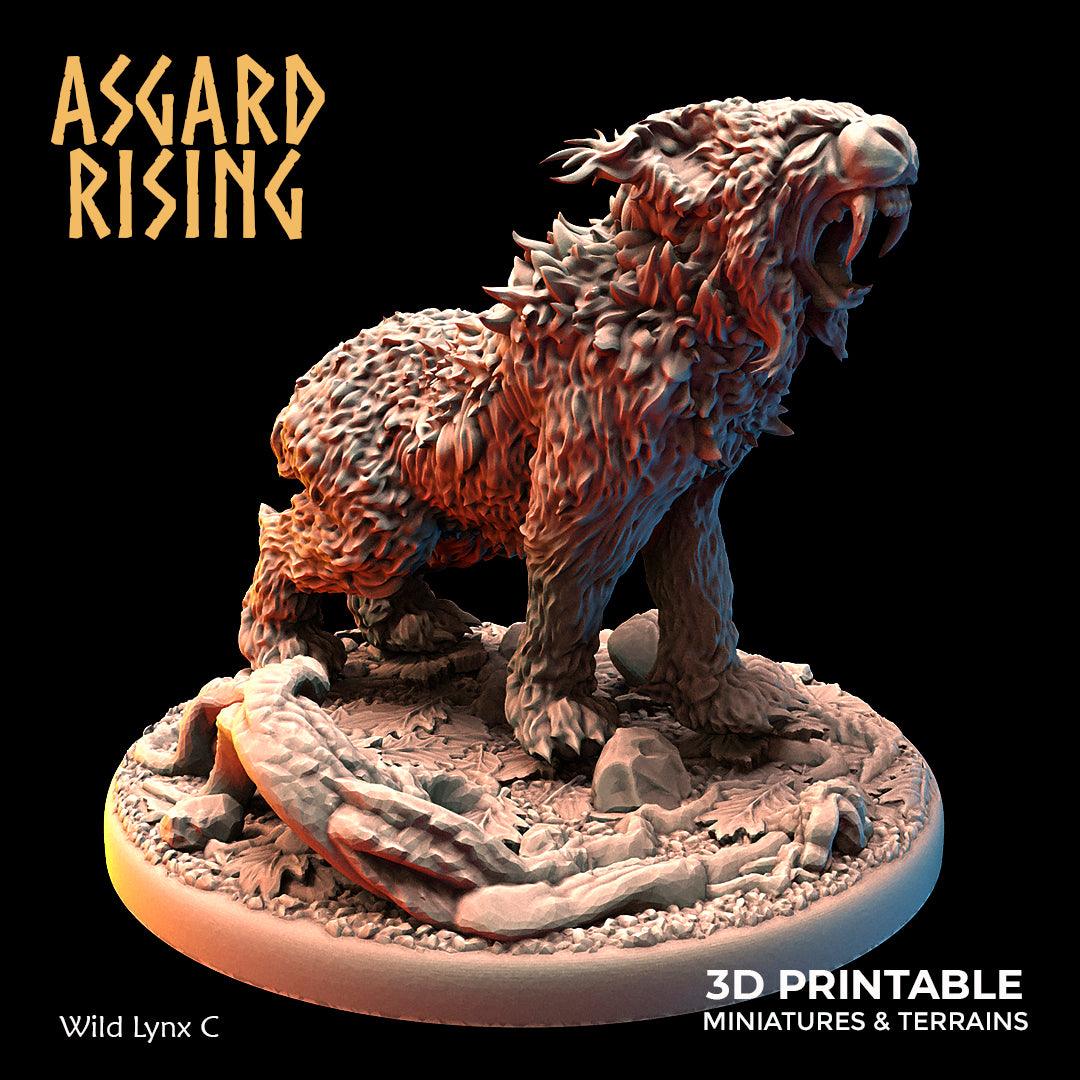 3D Printed Asgard Rising Wild Lynxes 28 32 mm Wargaming DnD - 3D Printing Boss 