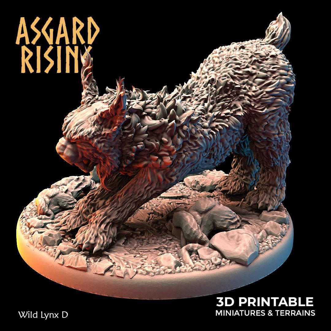 3D Printed Asgard Rising Wild Lynxes 28 32 mm Wargaming DnD - 3D Printing Boss 