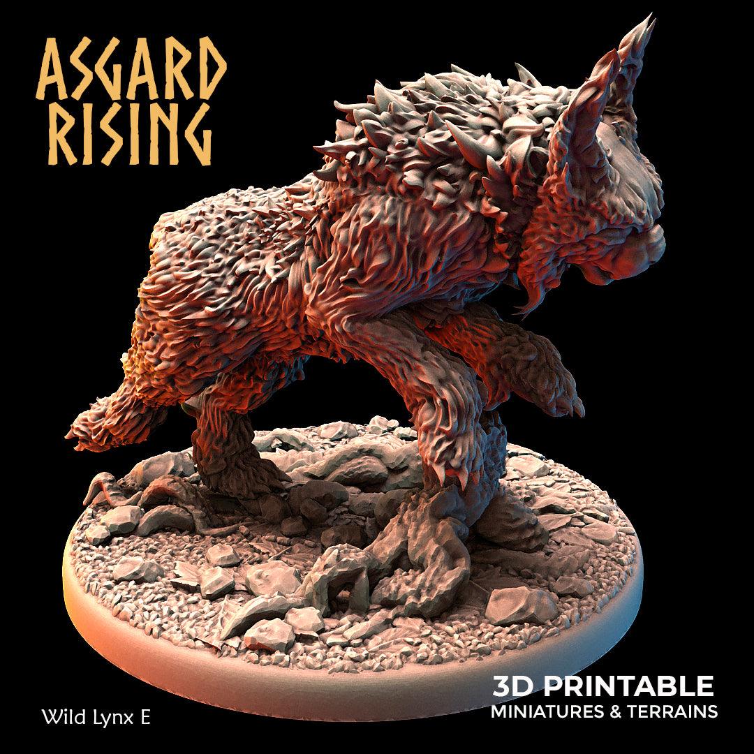 3D Printed Asgard Rising Wild Lynxes 28 32 mm Wargaming DnD - 3D Printing Boss 