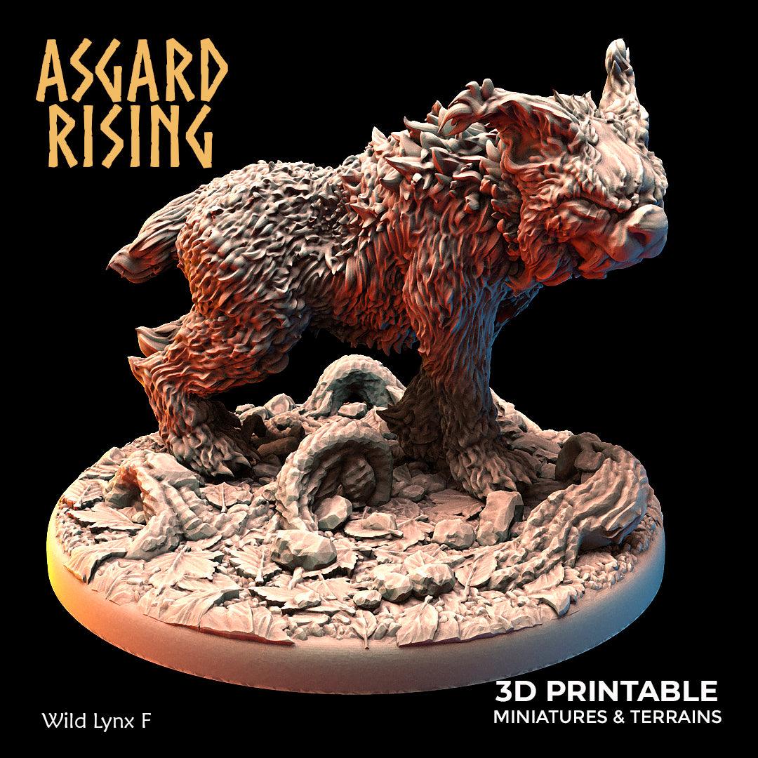 3D Printed Asgard Rising Wild Lynxes 28 32 mm Wargaming DnD - 3D Printing Boss 