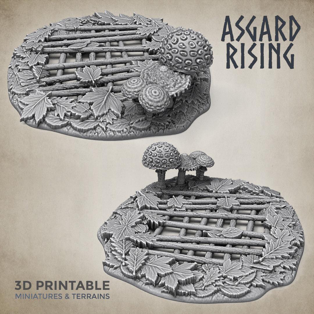 3D Printed Asgard Rising Wolf Trap Hole Forest- 32mm D&D - 3D Printing Boss 