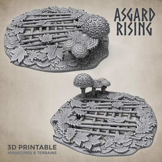 3D Printed Asgard Rising Wolf Trap Hole Forest- 32mm D&D - 3D Printing Boss 