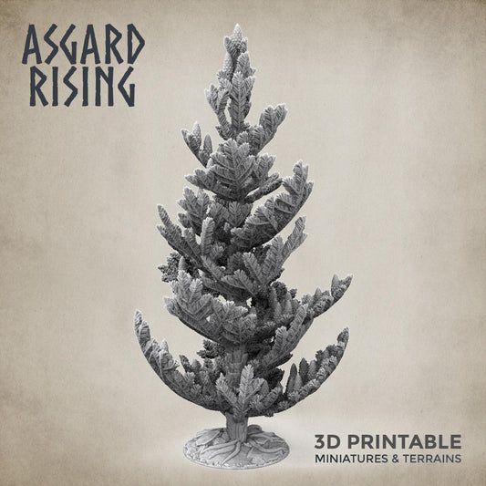 3D Printed Asgard Rising Young Conifers Firs Tree 32mm D&D - 3D Printing Boss 
