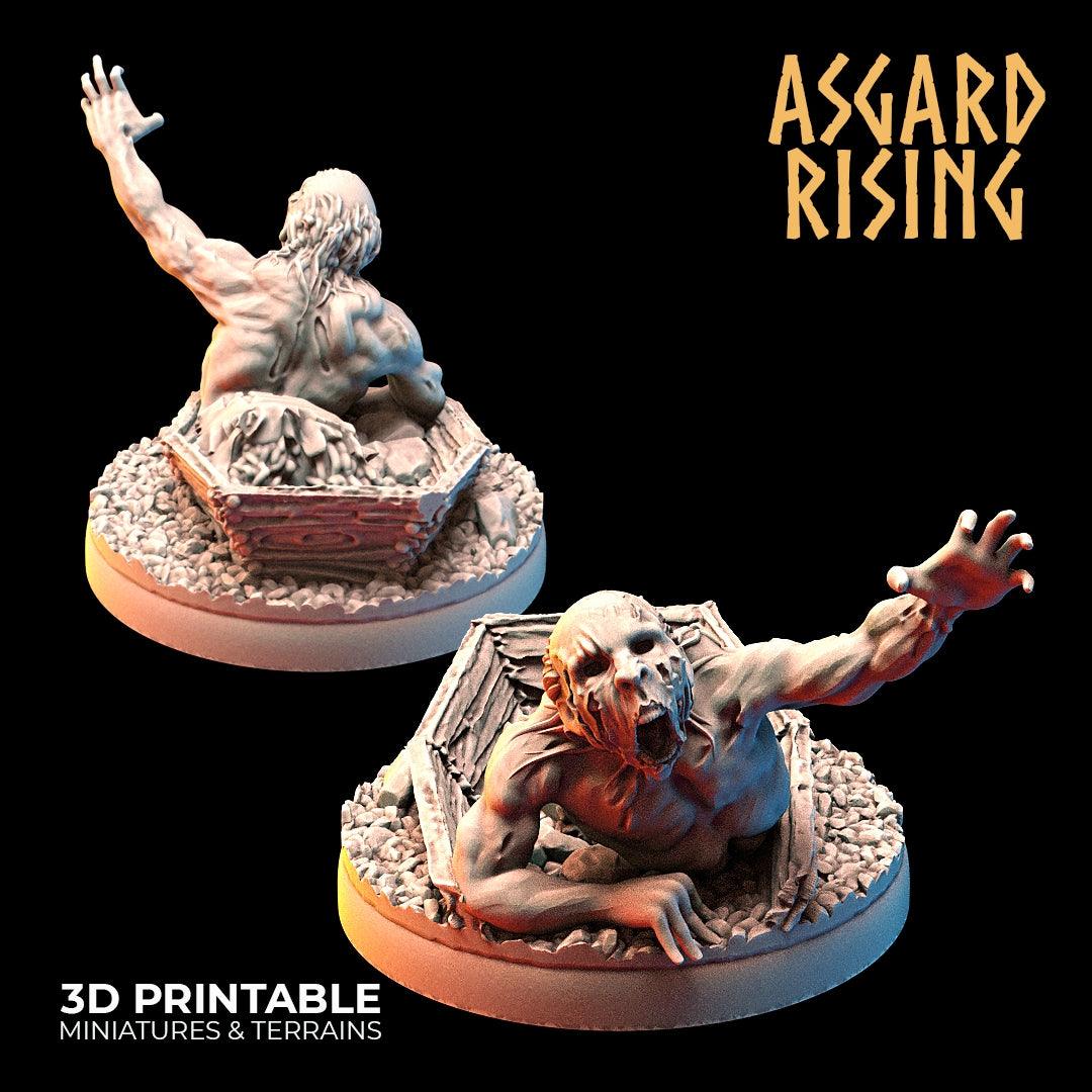 3D Printed Asgard Rising Zombies Undead Set 28mm - 32mm - 3D Printing Boss 