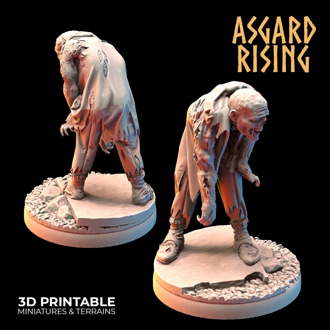 3D Printed Asgard Rising Zombies Undead Set 28mm - 32mm - 3D Printing Boss 