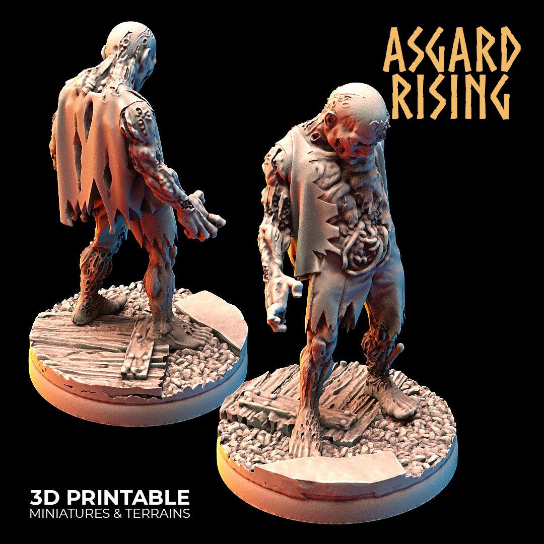 3D Printed Asgard Rising Zombies Undead Set 28mm - 32mm - 3D Printing Boss 