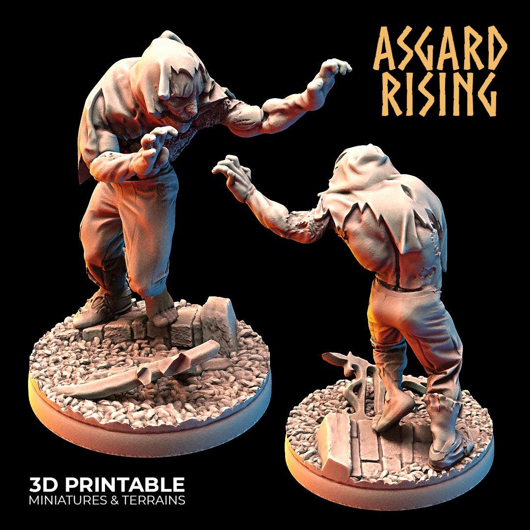 3D Printed Asgard Rising Zombies Undead Set 28mm - 32mm - 3D Printing Boss 