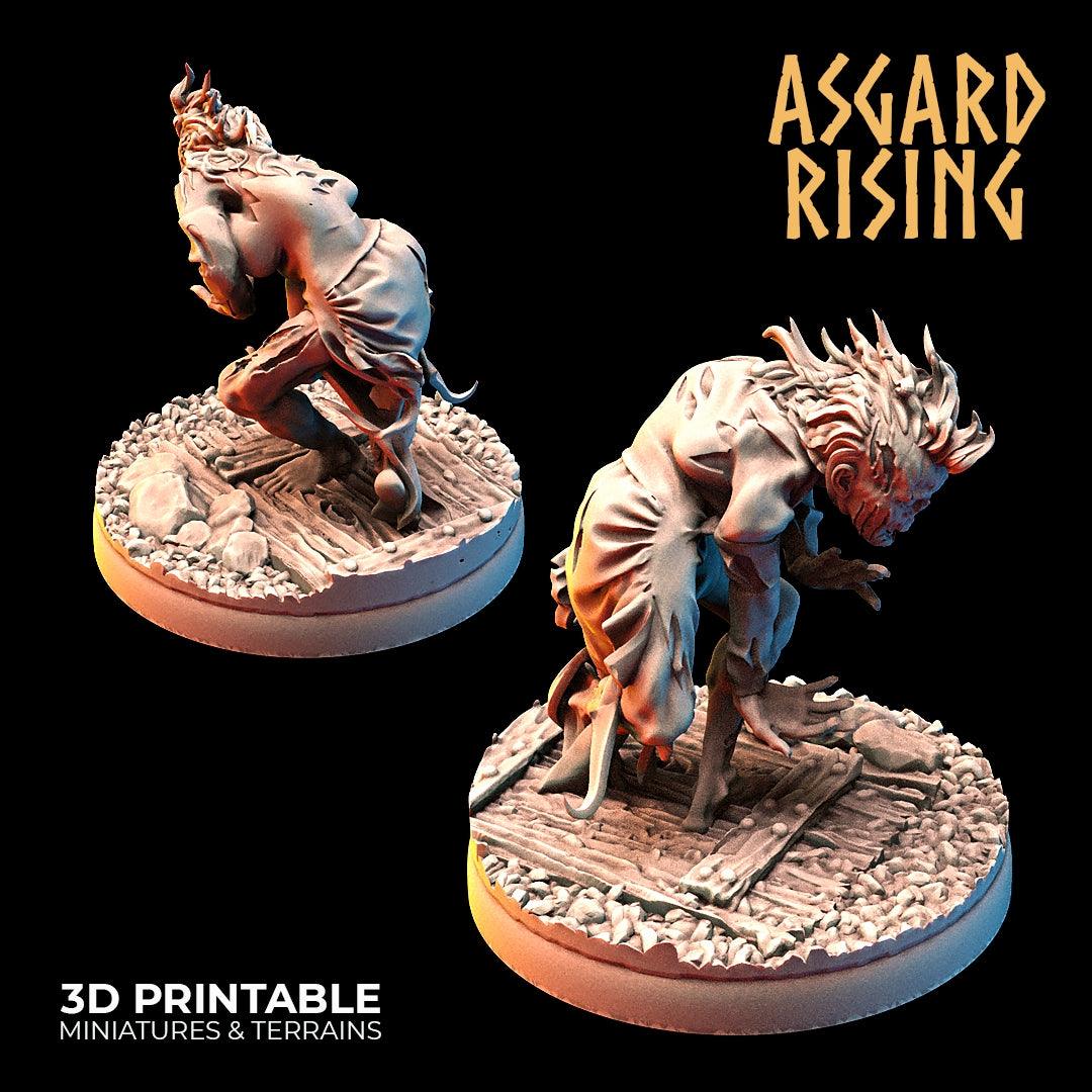 3D Printed Asgard Rising Zombies Undead Set 28mm - 32mm - 3D Printing Boss 
