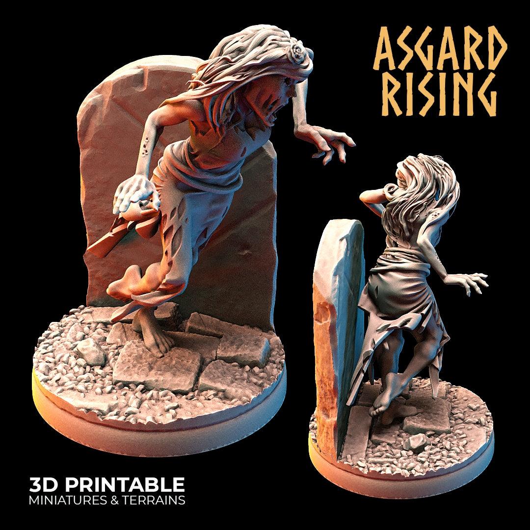 3D Printed Asgard Rising Zombies Undead Set 28mm - 32mm - 3D Printing Boss 