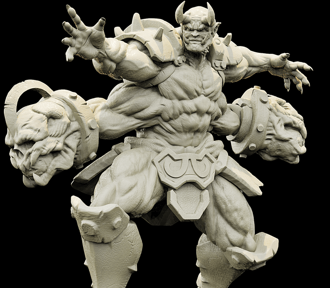 3D Printed Bestiary Vol. 4 Nafarrate - Al'Goleth Demon Fiend 32mm Ragnarok D&D - 3D Printing Boss 