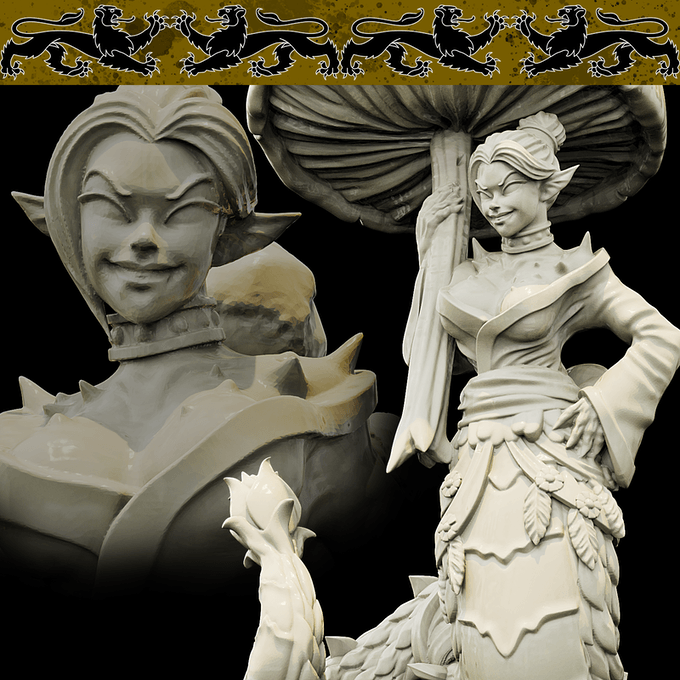3D Printed Bestiary Vol. 4 Nafarrate - Aldoris Forest Spirit 32mm Ragnarok D&D - 3D Printing Boss 