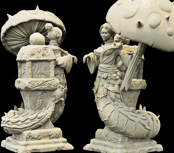 3D Printed Bestiary Vol. 4 Nafarrate - Aldoris Forest Spirit 32mm Ragnarok D&D - 3D Printing Boss 