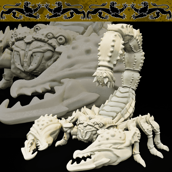 3D Printed Bestiary Vol. 4 Nafarrate - Astrakon Scorpion 32mm Ragnarok D&D - 3D Printing Boss 