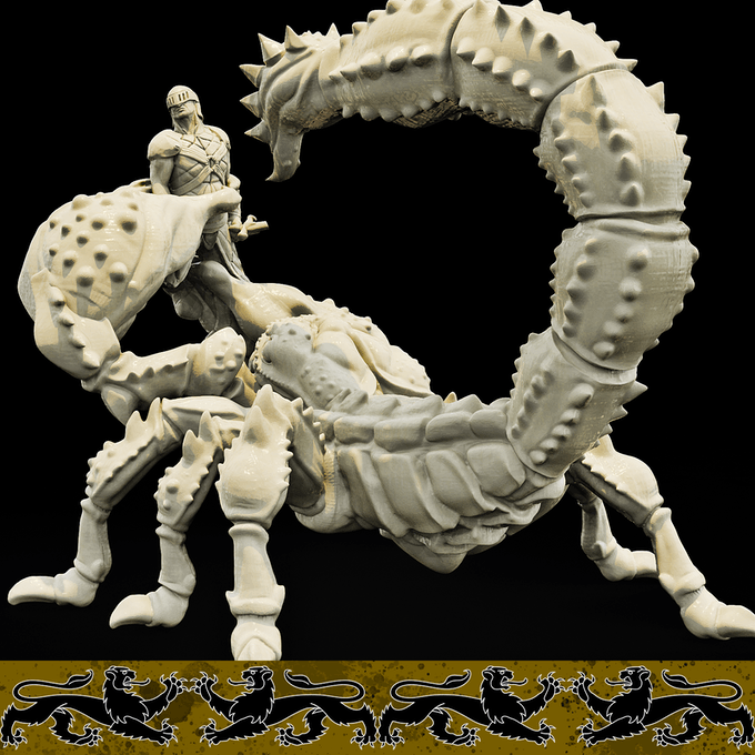 3D Printed Bestiary Vol. 4 Nafarrate - Astrakon Scorpion 32mm Ragnarok D&D - 3D Printing Boss 