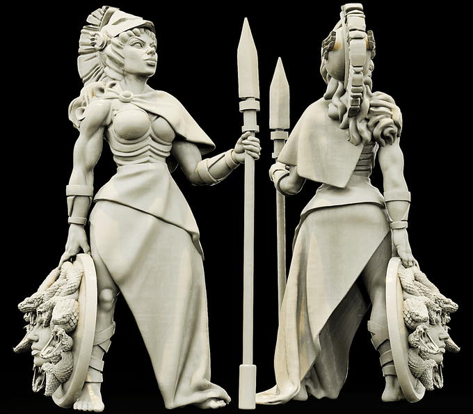 3D Printed Bestiary Vol. 4 Nafarrate - Athena 32mm Ragnarok D&D - 3D Printing Boss 